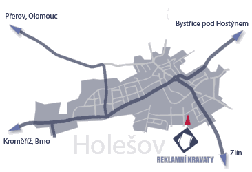 Map of Holesov - Custom Made Ties